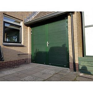 Openslaande Garagedeur GDC DL40 Woodgrain - voorbeeld